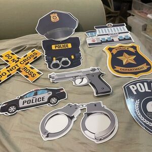 17pc Police Themed party decorations